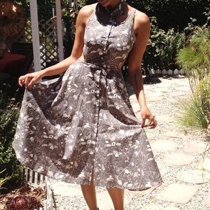 Opening Ceremony floral backless collar dress, S